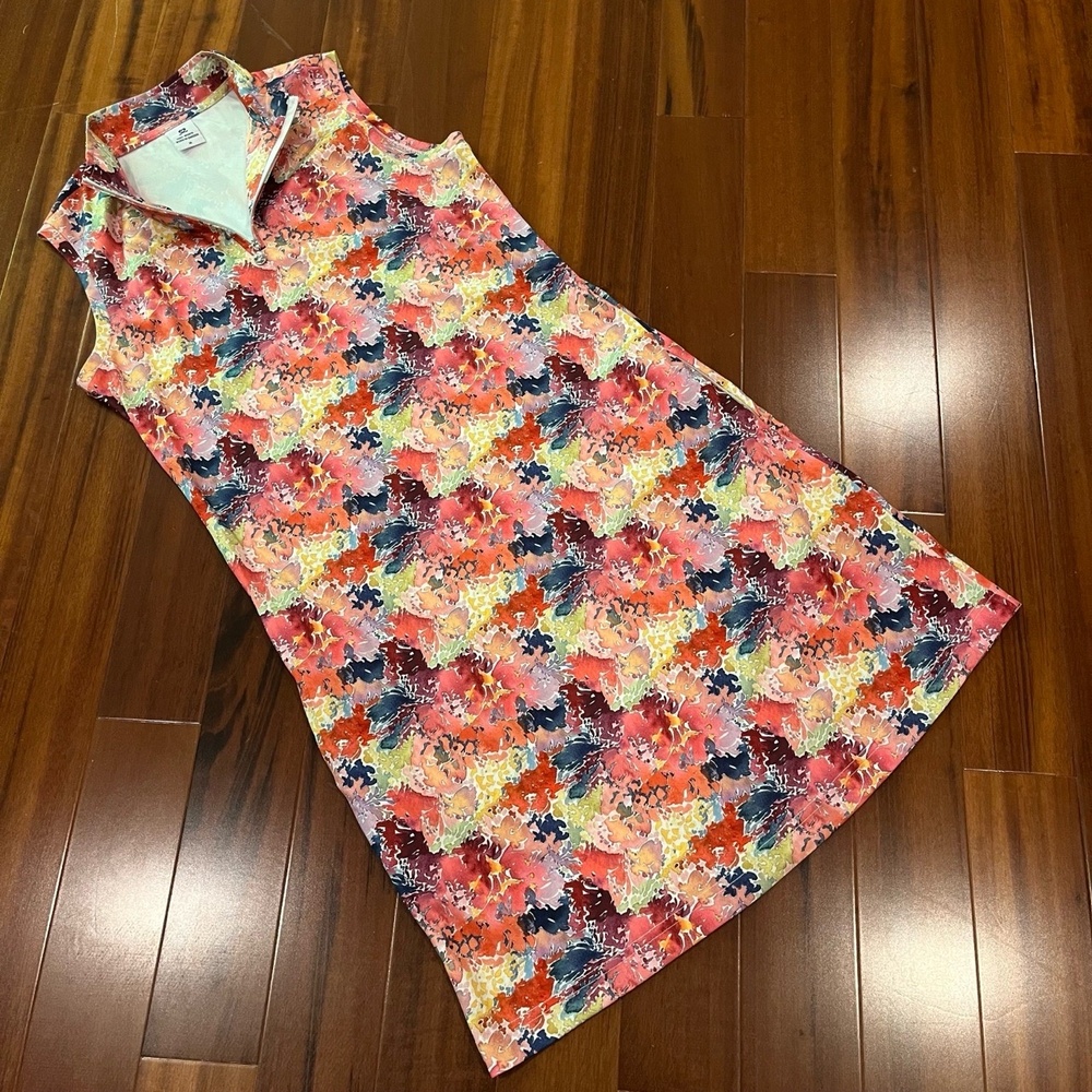 Daily Sports Sweden Athletic Dress Floral Multi Print Activewear‎ Golf Sz Medium